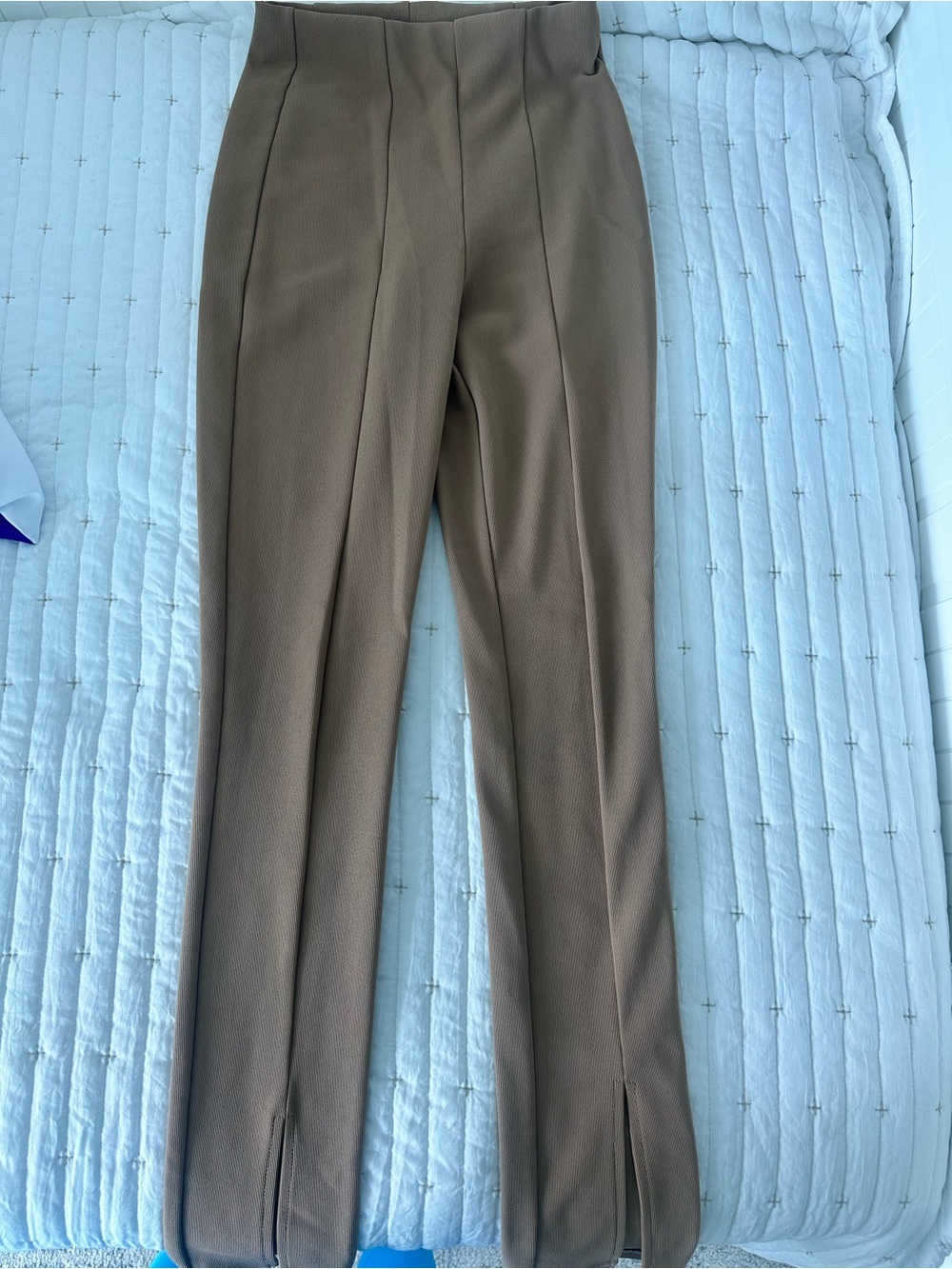 Tailored Brown Dress Pants with Front Pleats